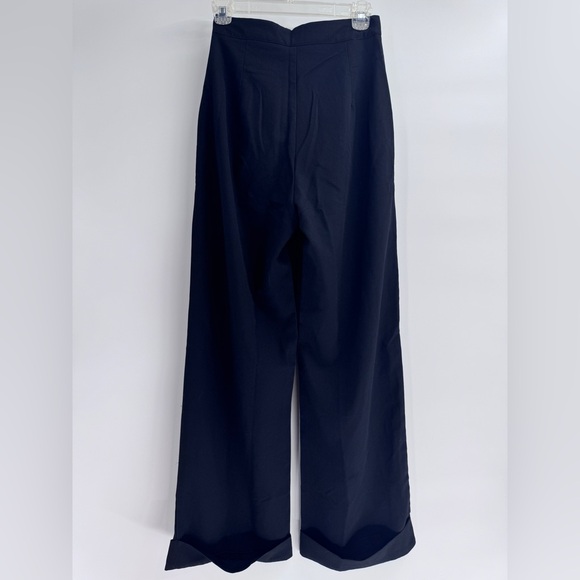 JEAAMKSSER Women's High-Waisted Wide Leg Black Pants size Small - Picture 4 of 12